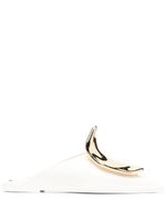 Jil Sander mules en cuir - Blanc Jil Sander mules en cuir - Blanc