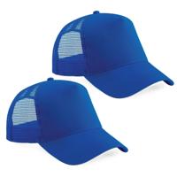 Truckers baseballcap - 10x - blauw - volwassenen - voordelige petjes/caps