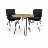 Own Living diningset jara teak charcoal