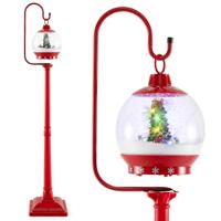 173 cm Muzikale Kerstlamp met Geluid-Geactiveerde Sneeuwbal Lantaarn Draaiende Boom Sneeuwpop Besneeuwde Kerstman Lamp