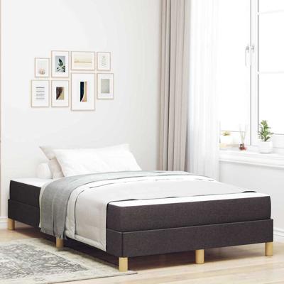 Boxspring bed Bruin 120 x 200 cm Stof en Engineered Hout