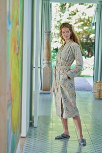 Pip Studio Badjas Les Fleurs Khaki XXL