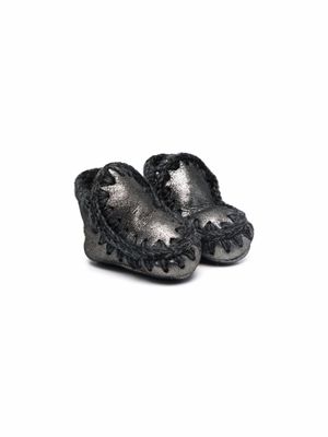 Mou Kids bottes à doublure en peau lainée - Métallisé