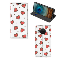 Nokia X20 | X10 Hoesje met Magneet Hearts