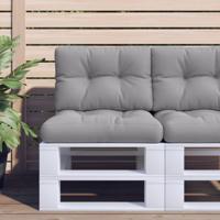 VidaXL Palletkussen 50x40x12 cm stof grijs