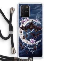 Vleermuizen Maan: Samsung Galaxy S10 Lite Transparant Hoesje met koord