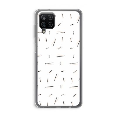 Hipster stripes: Samsung Galaxy A12 Transparant Hoesje