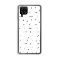 Hipster stripes: Samsung Galaxy A12 Transparant Hoesje