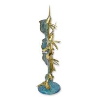 A BRONZE MARLIN FOUNTAIN