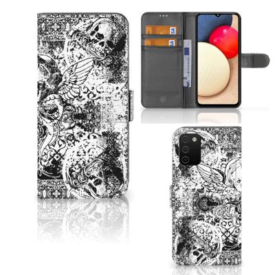 Telefoonhoesje met Naam Samsung Galaxy A03s Skulls Angel