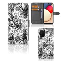 Telefoonhoesje met Naam Samsung Galaxy A03s Skulls Angel