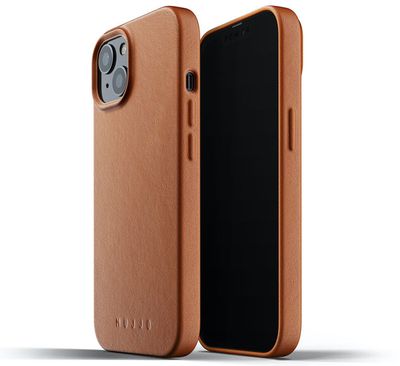 Mujjo Leather Case iPhone 13 Mini tan