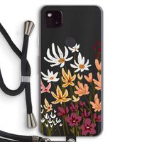 Painted wildflowers: Pixel 4a 5G Transparant Hoesje met koord