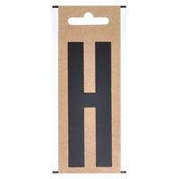 Zwarte letter sticker H 10 cm   -