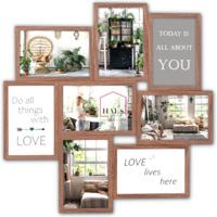 Zep Multi Fotolijst MP150 Stockholm donkerbruin voor 8 foto's van 10x15cm