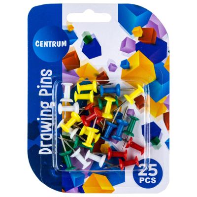 Gekleurde prikbord punaises - 25x stuks - Punt punaises voor op een prikbord