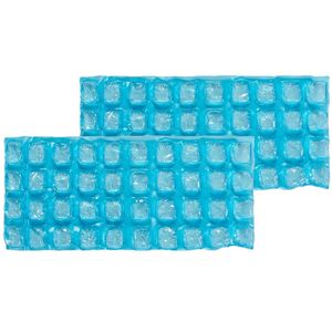 Set van 4x stuks herbruikbare flexibele koelelementen/icepacks 13 x 9 x 20 cm - Koelelementen
