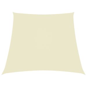 VidaXL Zonnezeil trapezium 2/4x3 m oxford stof crèmekleurig