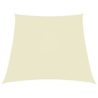 VidaXL Zonnezeil trapezium 2/4x3 m oxford stof crèmekleurig