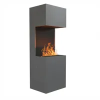 Glow Fire Beethoven Grijs - OMC 600 | Vrijstaande Waterdamphaard - 170 cm x 60 cm x 50 cm