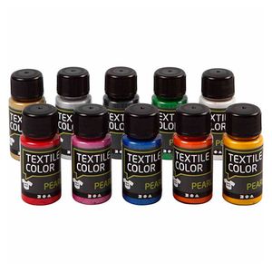 Creativ Company Textielverf diverse kleuren, 10x50ml.