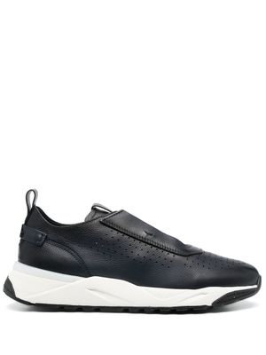 Santoni baskets en cuir - Bleu