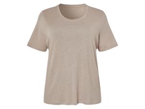 esmara Linnen dames T-shirt - Plus size (Taupe, 3XL (56/58))