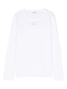 Brunello Cucinelli Kids t-shirt à manches longues - Blanc