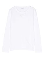 Brunello Cucinelli Kids t-shirt à manches longues - Blanc - thumbnail