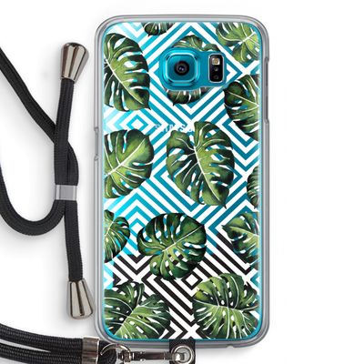 Geometrische jungle: Samsung Galaxy S6 Transparant Hoesje met koord