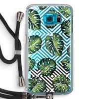 Geometrische jungle: Samsung Galaxy S6 Transparant Hoesje met koord