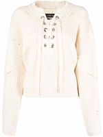 ISABEL MARANT pull nervuré à col lacé - Tons neutres