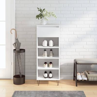 VidaXL Schoenenkast 40x36x105 cm bewerkt hout hoogglans wit