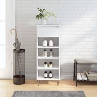 VidaXL Schoenenkast 40x36x105 cm bewerkt hout hoogglans wit