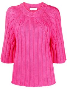 Fabiana Filippi pull en maille torsadée - Rose