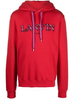 Lanvin hoodie en jersey à logo imprimé - Rouge