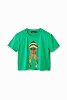 T-shirt cropped arty - GREEN - XL - thumbnail