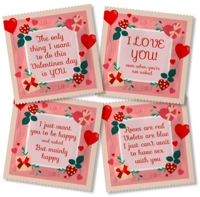 Condoom Anoniem Valentijns Condooms (4 Designs)