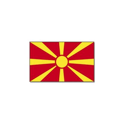 Vlag Macedonie - 90 x 150 cm - Macedonische Vlag - Macedonia - polyester - supporters