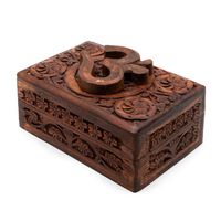 Opbergdoos Hout OHM Handgesneden (15 cm)