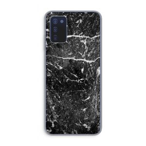 Zwart marmer: Samsung Galaxy A03s Transparant Hoesje