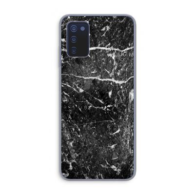 Zwart marmer: Samsung Galaxy A03s Transparant Hoesje