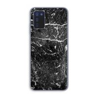 Zwart marmer: Samsung Galaxy A03s Transparant Hoesje