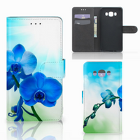 Samsung Galaxy J7 2016 Hoesje Orchidee Blauw - Cadeau voor je Moeder - thumbnail