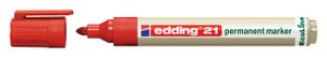 Edding EcoLine 21 permanente marker Rood 10 stuk(s)