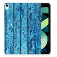 iPad Air (2020/2022) 10.9 inch Silicone Tablet Hoes Wood Blue - thumbnail