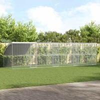 Kippenhok Zilver 800 x 200 x 198.5 cm Gegalvaniseerd staal