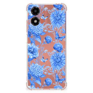 Case voor Motorola Moto G24 | G24 Power | G04 Flowers Blue