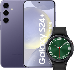 Samsung Galaxy S24 Plus 256GB Paars 5G + Galaxy Watch 6 Classic Zwart 47mm