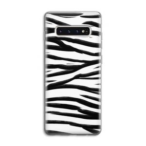 Zebra pattern: Samsung Galaxy S10 4G Transparant Hoesje
